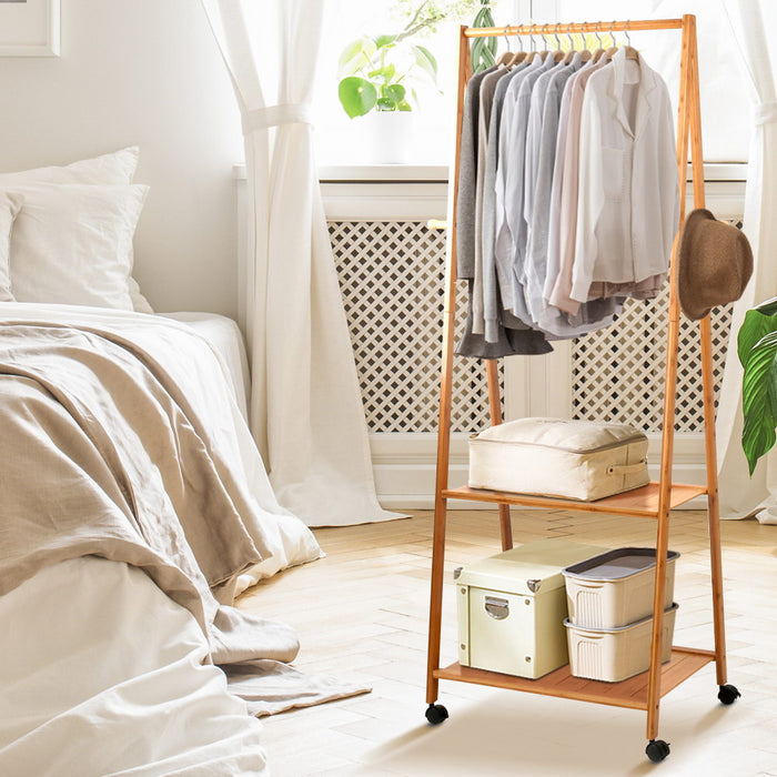 Bliss Bamboo Aero 2 Tier Clothes Storage Rack | Portable Airer and Apparel Hanging Rack