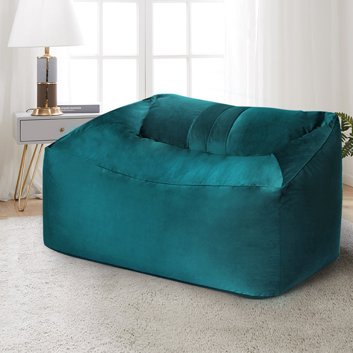 Ottoman Bean Bag Chair Cover Soft Velevt Home Game Seat Lazy Sofa 145cm Length