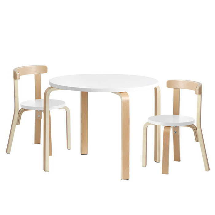 Funzee Nord 3 Piece Kids Table Chair Set | Children Modern Desk Activity Study & Play