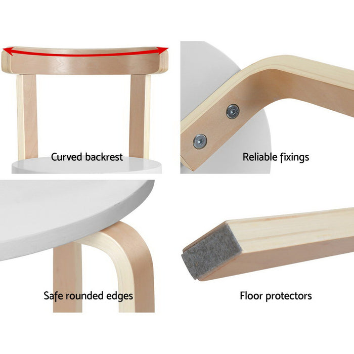 Funzee Nord 3 Piece Kids Table Chair Set | Children Modern Desk Activity Study & Play