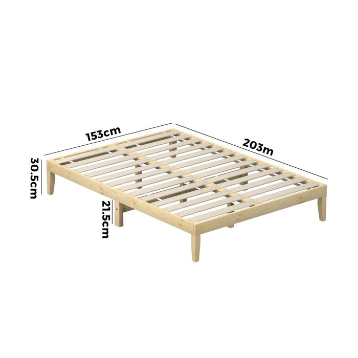 Milano High Quality Wooden Timber Bed Base in Queen Size | Easy Assembly Modern Mattress Base Bed