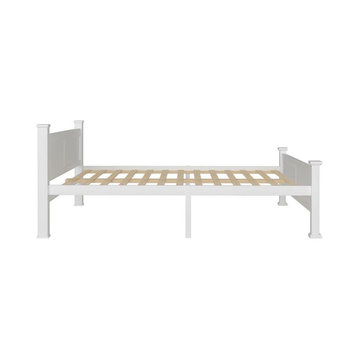 Mila White Wooden Bed Frame | Solid Modern Timber Frame For Kids and Adults | 4 Sizes