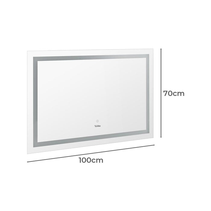 Lumiro Rectangular Bathroom LED Mirror | Rectangular Modern High Quality 3 Colour LED Bathroom Mirros | Easy Install Anti Fog | 3 Sizes