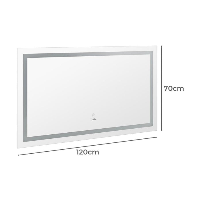 Lumiro Rectangular Bathroom LED Mirror | Rectangular Modern High Quality 3 Colour LED Bathroom Mirros | Easy Install Anti Fog | 3 Sizes