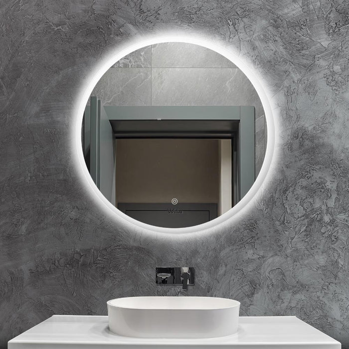 Lumiro Round Bathroom LED Mirror | Round Modern High Quality 3 Colour LED Bathroom Mirros | Easy Install Anti Fog | 3 Sizes