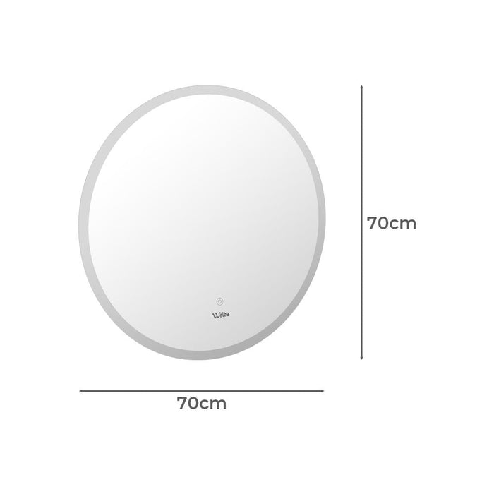 Lumiro Round Bathroom LED Mirror | Round Modern High Quality 3 Colour LED Bathroom Mirros | Easy Install Anti Fog | 3 Sizes