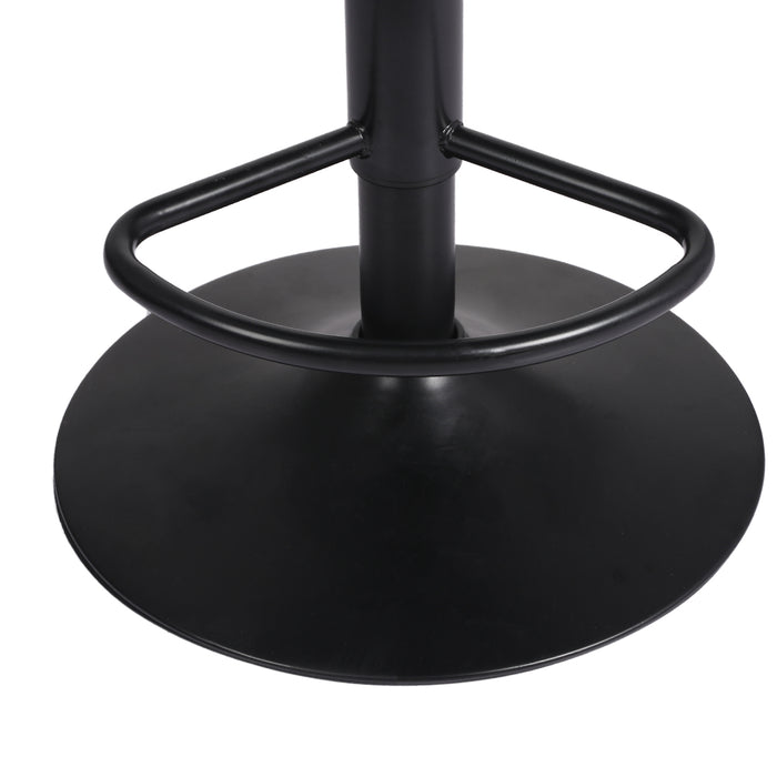 Gulia Gas Lift Wooden Bar Stool | Kitchen Swivel Barstools in Black