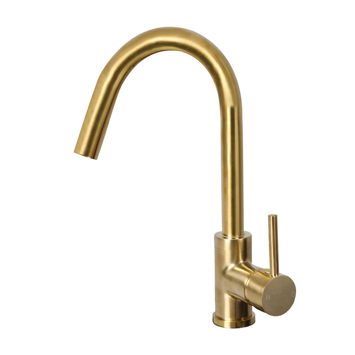 Arezzoo Kitchen Sink Mixer Tap in Gold Finish