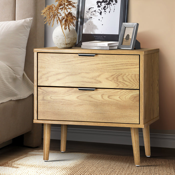 Leo Modern Bedside Table | Stylish Nightstand Cabinet by Oikiture