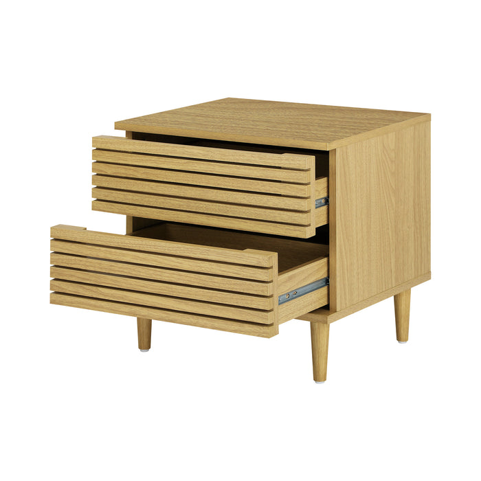 Jira Modern Bedside Table | Stylish Nightstand Cabinet by Oikiture