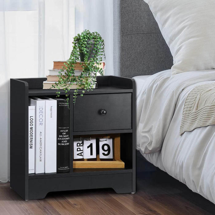 Junos Multi Storage Modern Bedside Table | Sleek Versatile Nightstand Table in 3 Colours