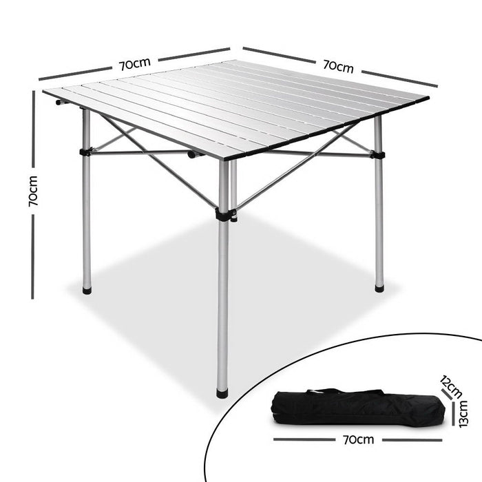 Quick Easy Portable Roll Up Folding Camping Table