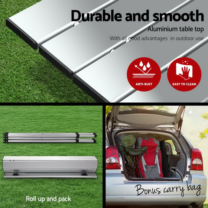 Quick Easy Portable Roll Up Folding Camping Table