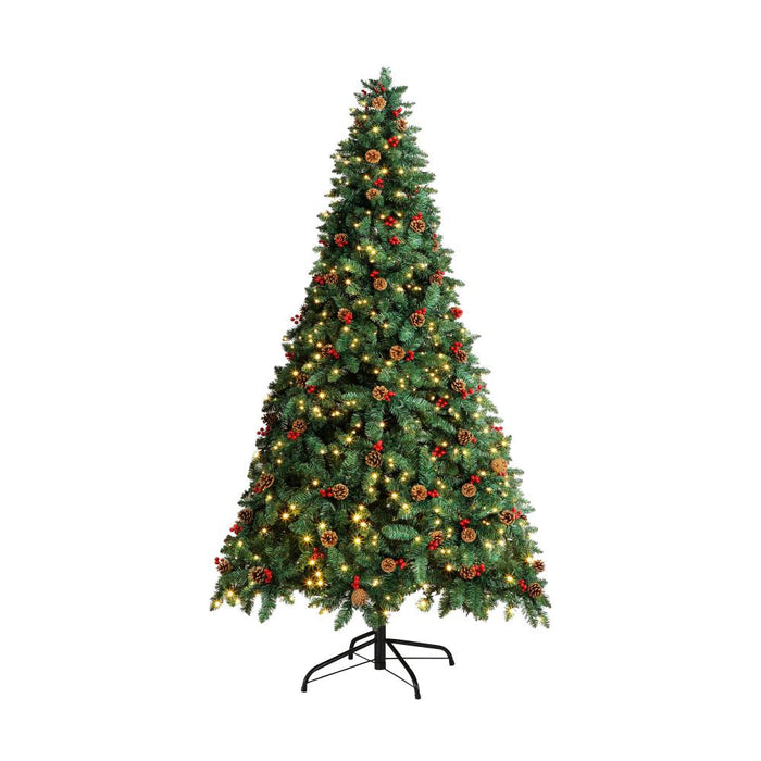 Ultimate Deluxe Sierro LED Christmas Trees | Green Pine Cones Snow LED Xmas Trees | 3 Sizes - 4 Designs