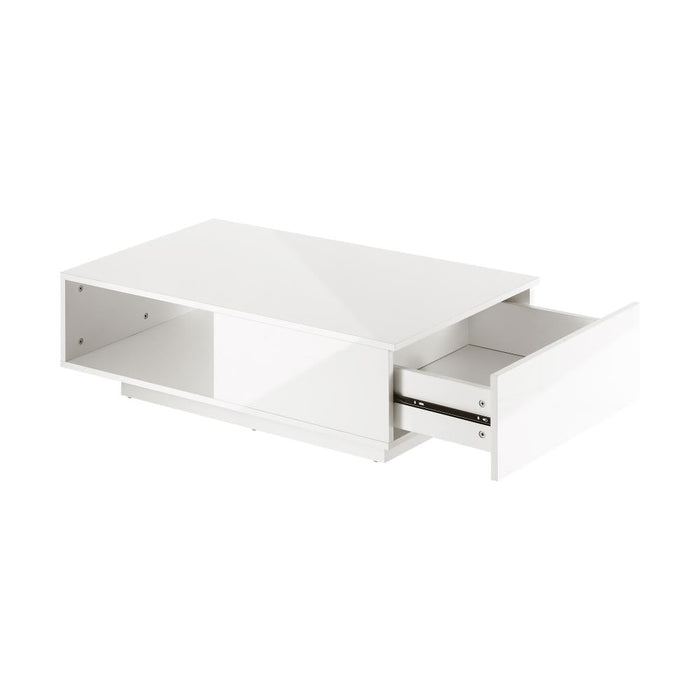 Peruzzi High Gloss LED Coffee Table | Multi Storage Modern LED Feature Table | Black or White