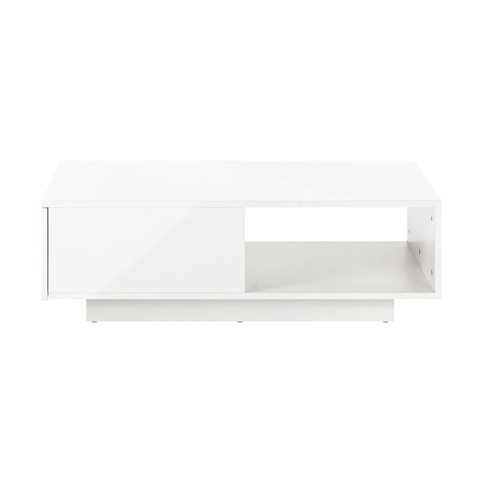 Peruzzi High Gloss LED Coffee Table | Multi Storage Modern LED Feature Table | Black or White