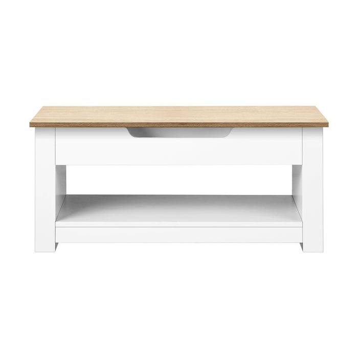 Nordi Modern Lift Up Storage Top Coffee Table with Shelves by Oikiture