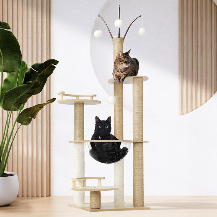 Pawzee Multi Tier Cat Scratching Tower | Sisal Cat Condo Scratching Posts | 3 Models by Alopet