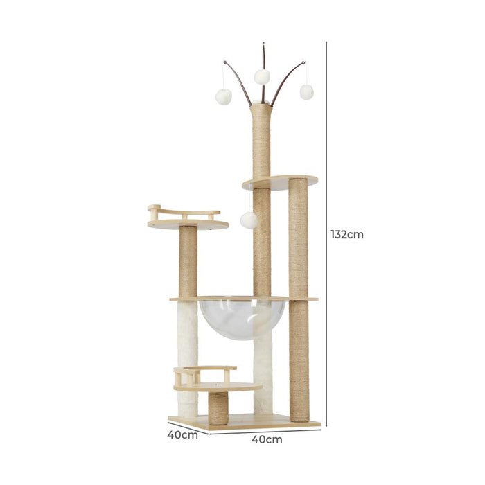 Pawzee Multi Tier Cat Scratching Tower | Sisal Cat Condo Scratching Posts | 3 Models by Alopet