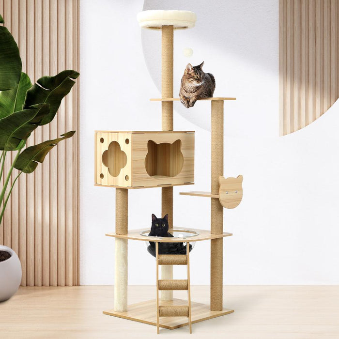 Pawzee Multi Tier Cat Scratching Tower | Sisal Cat Condo Scratching Posts | 3 Models by Alopet