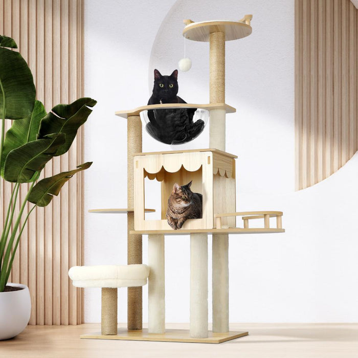 Pawzee Multi Tier Cat Scratching Tower | Sisal Cat Condo Scratching Posts | 3 Models by Alopet