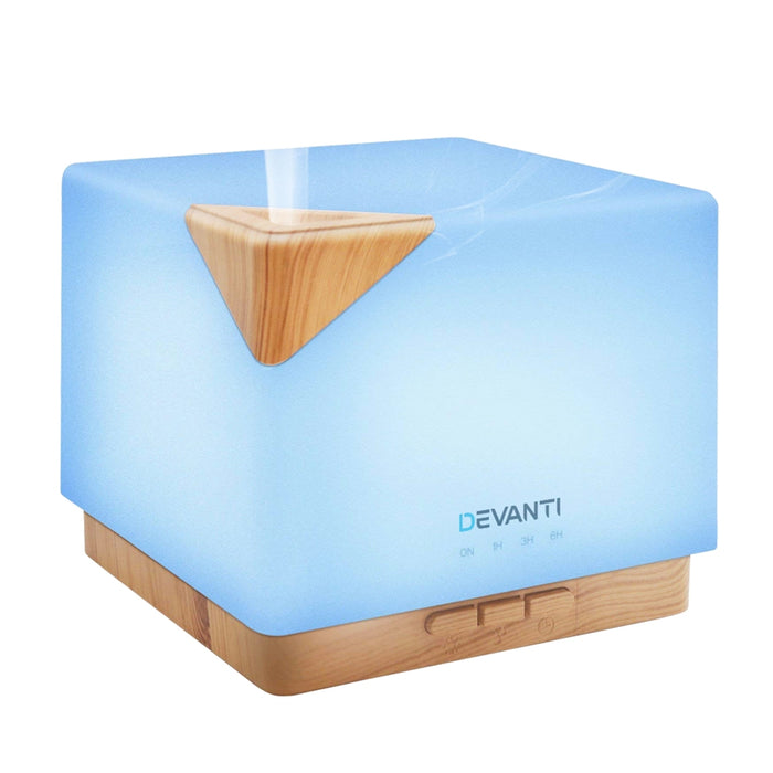 Cube 7 LED Light Large 600ml Aroma Diffuser Humidifier | Night Light Aromatherapy