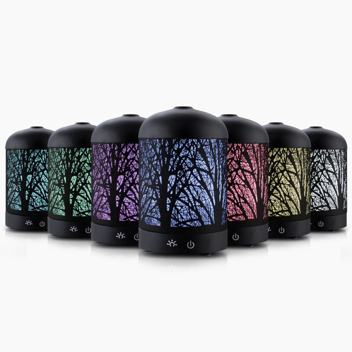 Black Forest 4 in 1 Patterned LED Light 160ml Aroma Diffuser | Calming Night Light