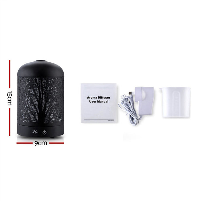 Black Forest 4 in 1 Patterned LED Light 160ml Aroma Diffuser | Calming Night Light