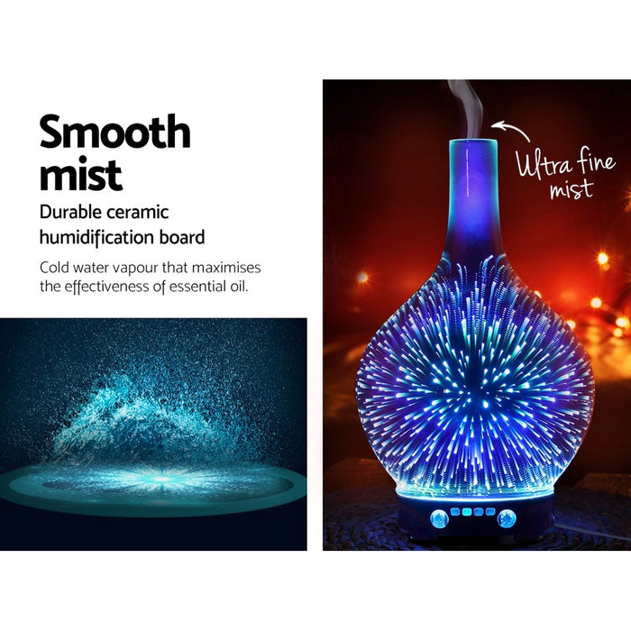 3D LED 7 Light 100ml Aroma Diffuser Humidifier | Compact Night Light Aromatherapy