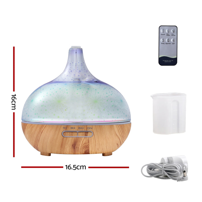 7 LED Light Large 400ml Aroma Diffuser Humidifier | Remote Control Night Light Aromatherapy