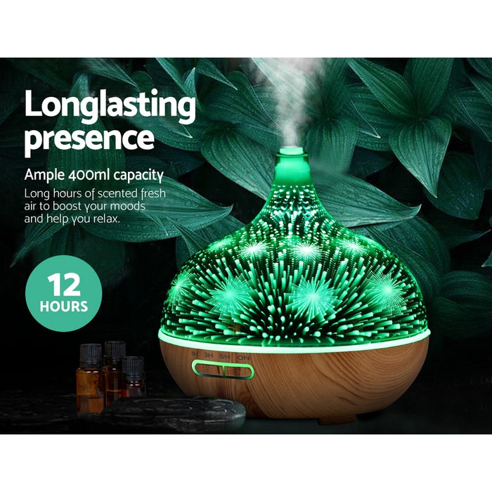 7 LED Light Large 400ml Aroma Diffuser Humidifier | Remote Control Night Light Aromatherapy