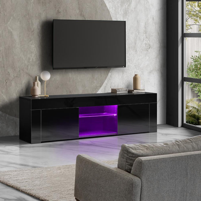 Sansi LED 16 Light TV Cabinet 130cm Entertainment Unit | Hi Gloss TV Unit Stand | 2 Colours