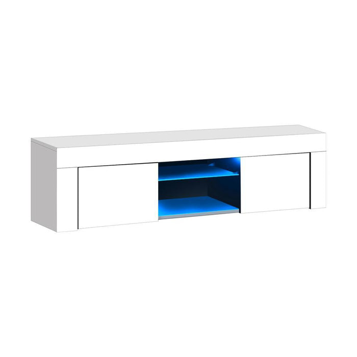 Sansi LED 16 Light TV Cabinet 130cm Entertainment Unit | Hi Gloss TV Unit Stand | 2 Colours