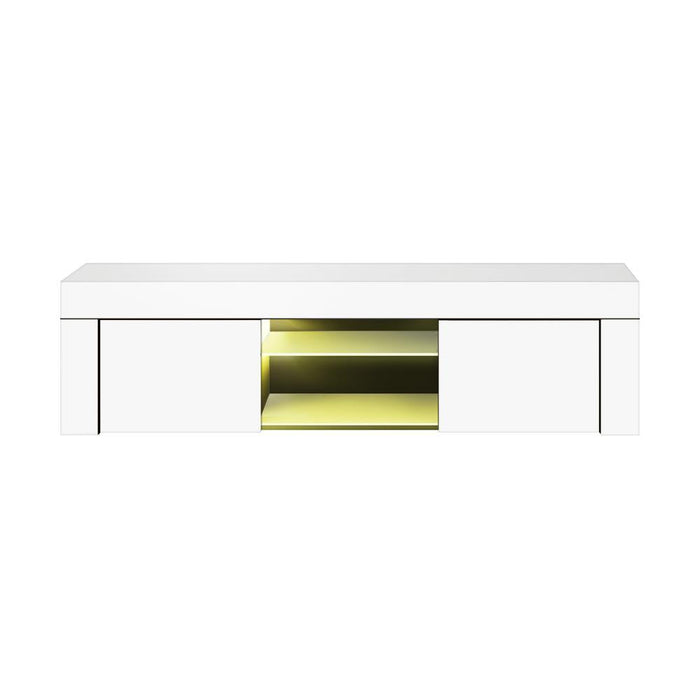 Sansi LED 16 Light TV Cabinet 130cm Entertainment Unit | Hi Gloss TV Unit Stand | 2 Colours