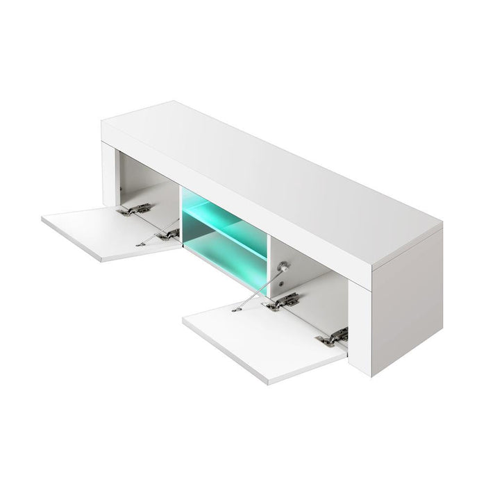 Sansi LED 16 Light TV Cabinet 130cm Entertainment Unit | Hi Gloss TV Unit Stand | 2 Colours