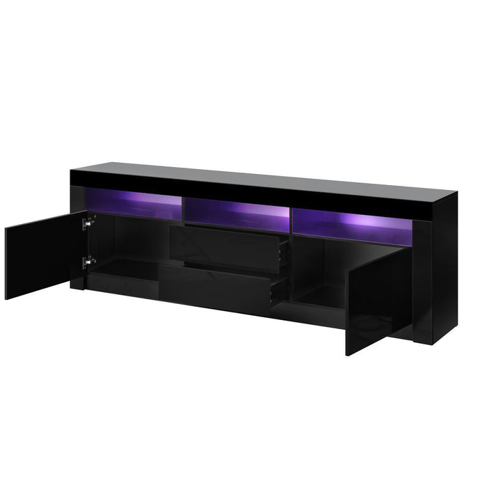 Neo Luxe LED 16 Light TV Cabinet 180cm Entertainment Unit | Hi Gloss TV Unit Stand with Multi Storage| 2 Colours