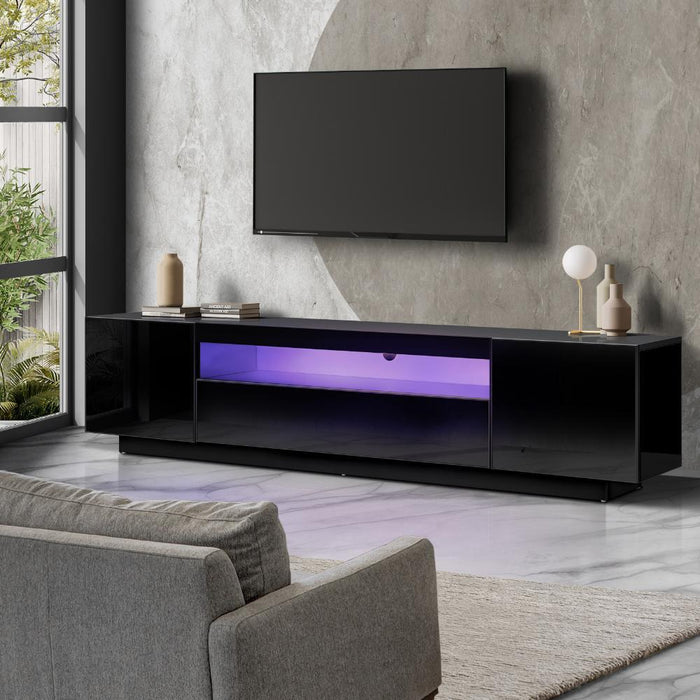 Markus LED 16 Light TV Cabinet 180cm Entertainment Unit | Hi Gloss TV Unit Stand | 2 Colours