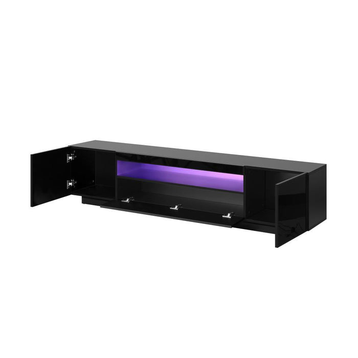 Markus LED 16 Light TV Cabinet 180cm Entertainment Unit | Hi Gloss TV Unit Stand | 2 Colours