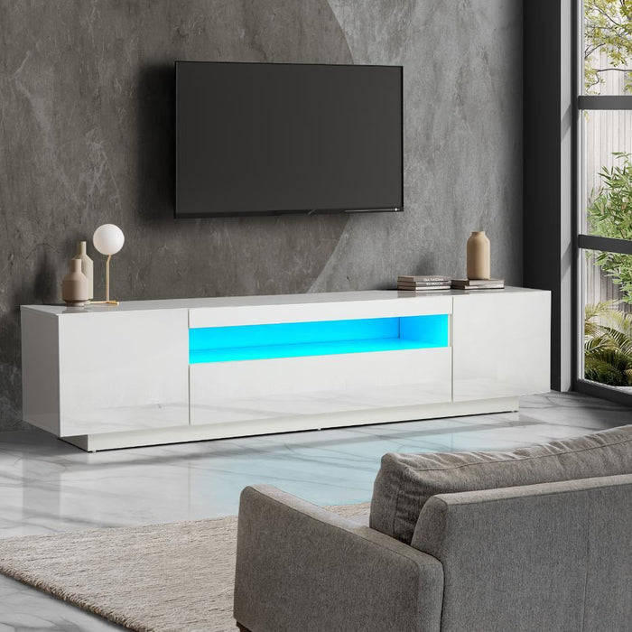 Markus LED 16 Light TV Cabinet 180cm Entertainment Unit | Hi Gloss TV Unit Stand | 2 Colours