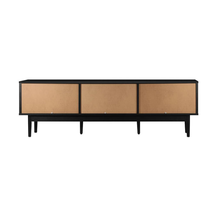 Centrum 160cm 3 Door Classique TV Entertainment Unit | Noire Wooden TV Stand