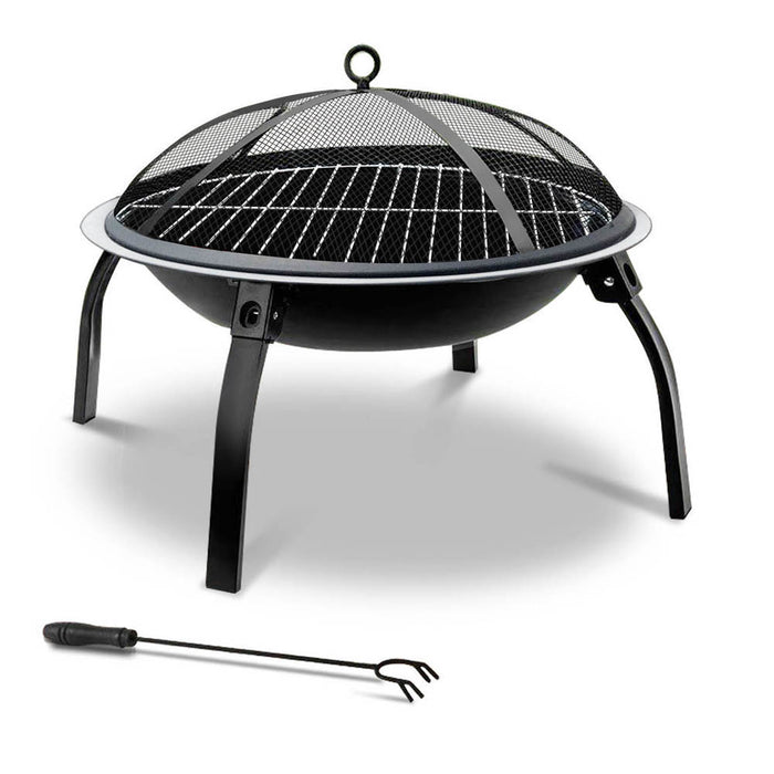 Sparkz 2 in 1 Fire Pit and Charcoal 22 Inch BBQ Grill | Handy Outdoor Grills