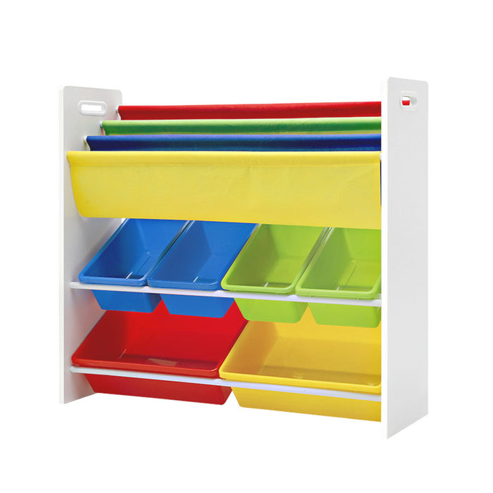 Funzee Kids 6 Storage Box Kids Toy Organiser | Childrens Wooden Bookcase