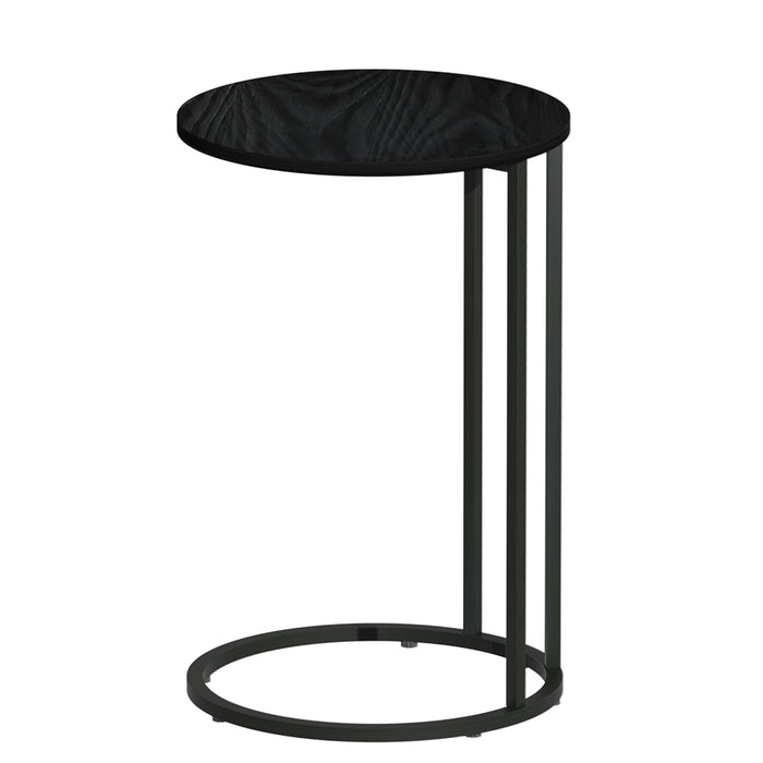 Timor Black Wooden Metal Coffee Side Table | Sleek Laptop Desk | Bedside Sofa End Table