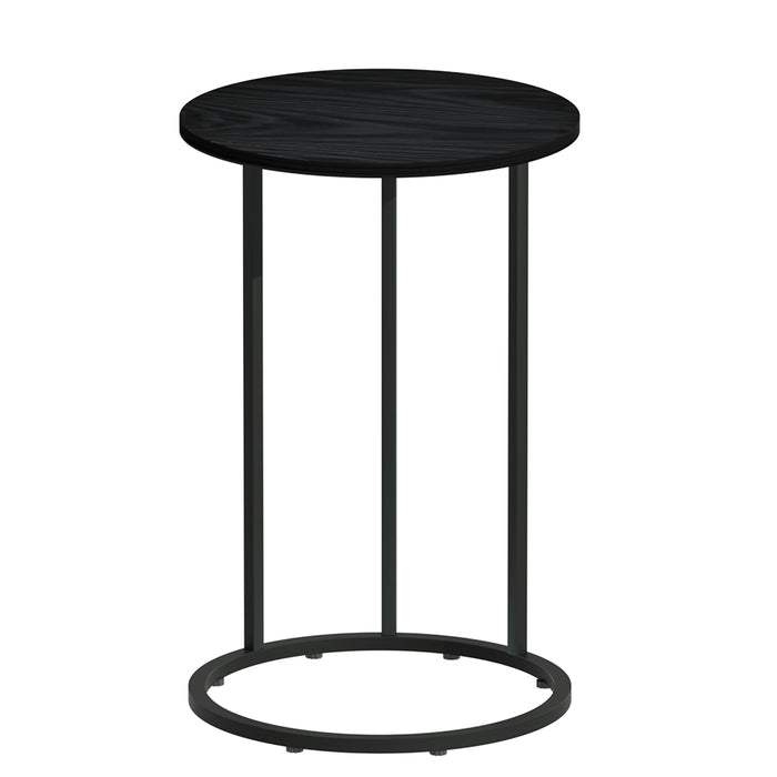 Timor Black Wooden Metal Coffee Side Table | Sleek Laptop Desk | Bedside Sofa End Table