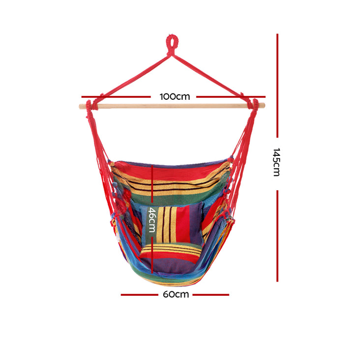 Natura Padded Hammock Swing  Chair | Fun Relaxing Hanging Hammock Chair in Multi Colours