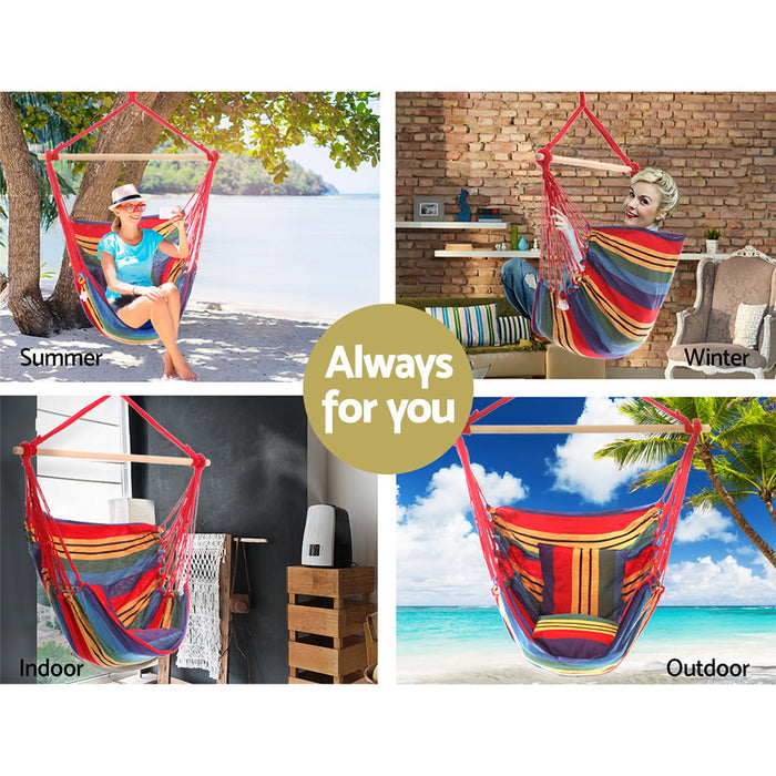 Natura Padded Hammock Swing  Chair | Fun Relaxing Hanging Hammock Chair in Multi Colours