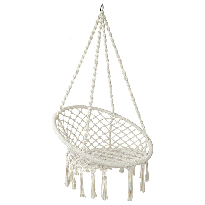 Natura Large Hammock Swing  Chair | Fun Relaxing Hanging Hammock Chair in Cream