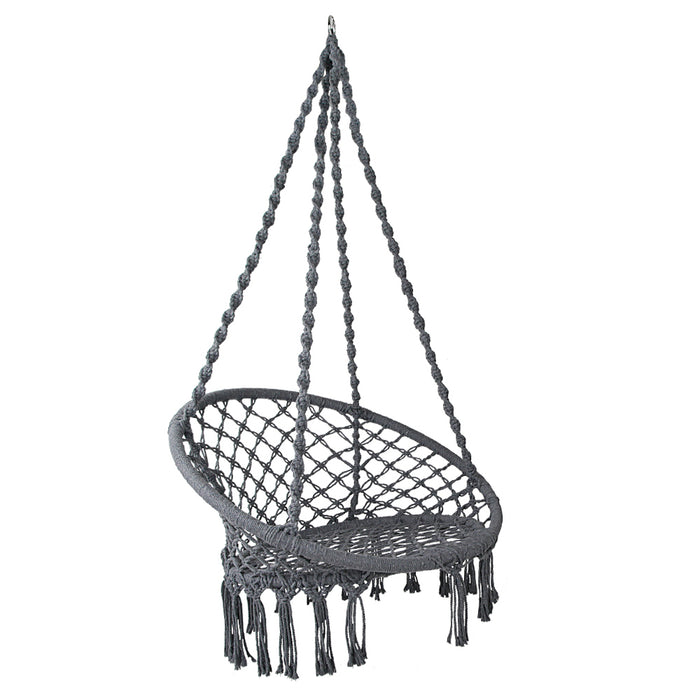 Natura Large Hammock Swing Chair | Fun Relaxing Hanging Hammock Chair in Grey