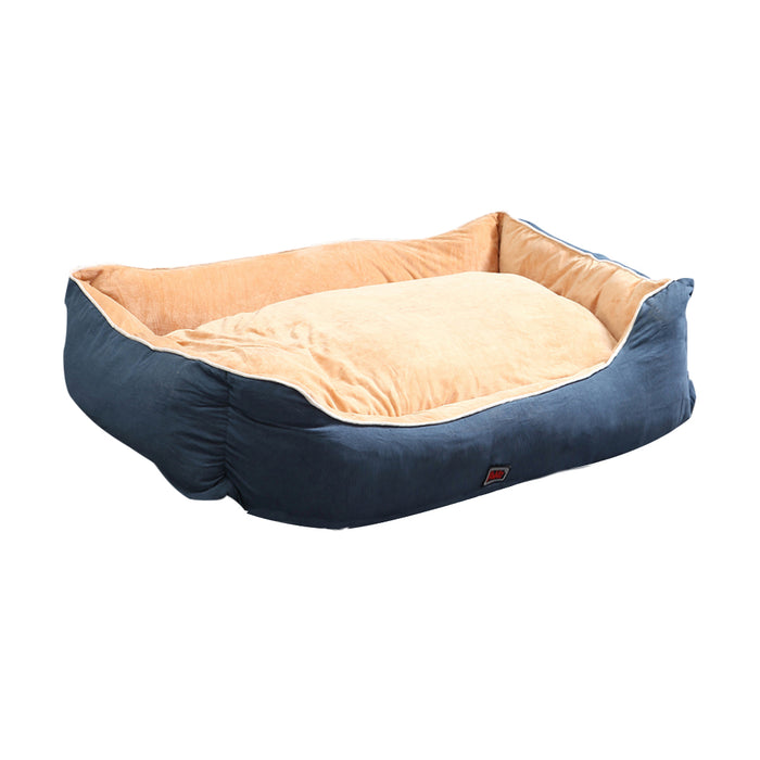 Pawzee Milano Soft Comfy Pet Bed | Warm Cozy Washable Dog Bed - Blue Large