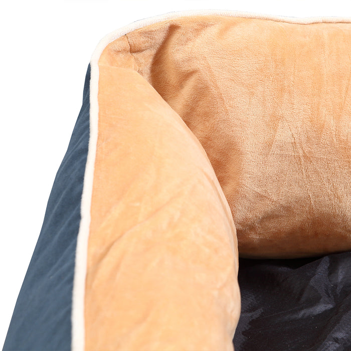 Pawzee Milano Soft Comfy Pet Bed | Warm Cozy Washable Dog Bed - Blue Medium